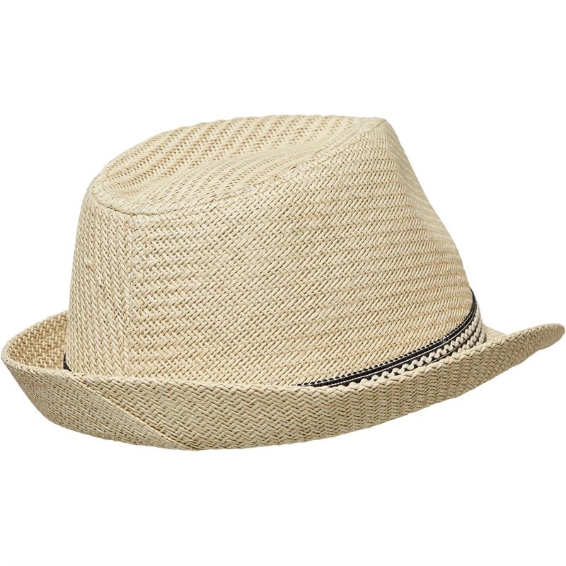 French Connection Herre Stripe Trilby Hatte Ecru - Billede 2