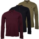 French Connection Herre 3 Pak Langærmede Polo T-shirts Multi 2 - Marine/Khaki/Chateaux