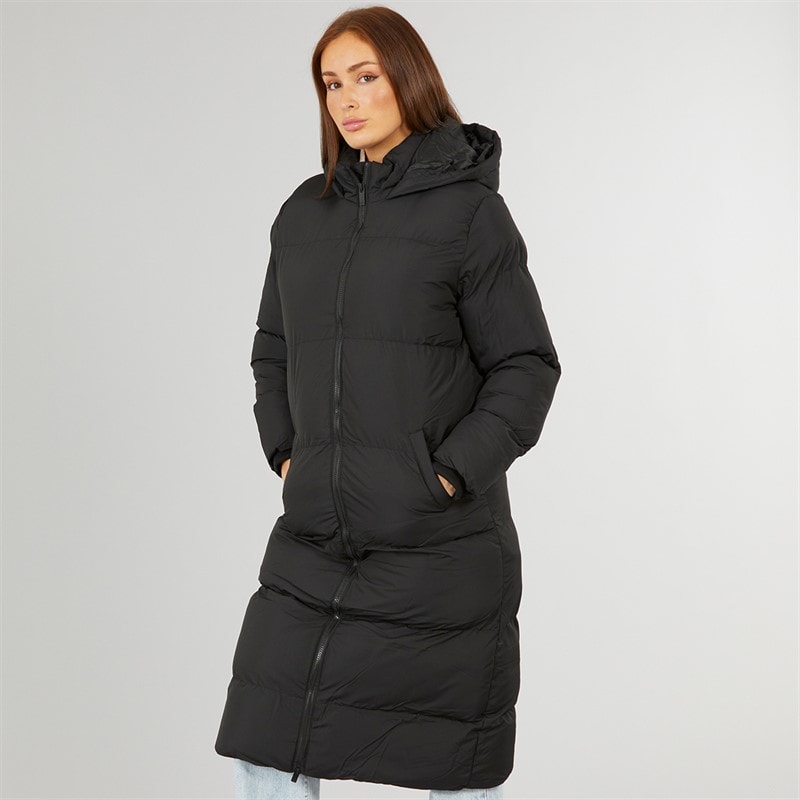 French Connection Dame Row Lang Puffer Frakke Sort - Billede 3