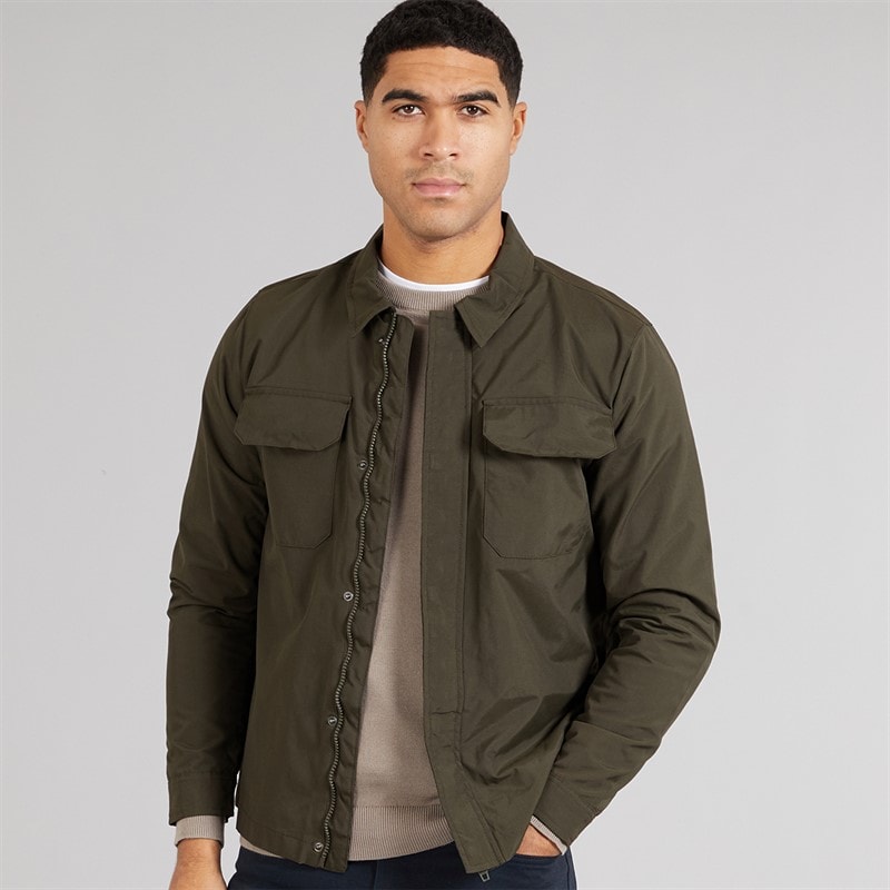 French Connection Herre Teknisk Overskjorte Khaki - Billede 3