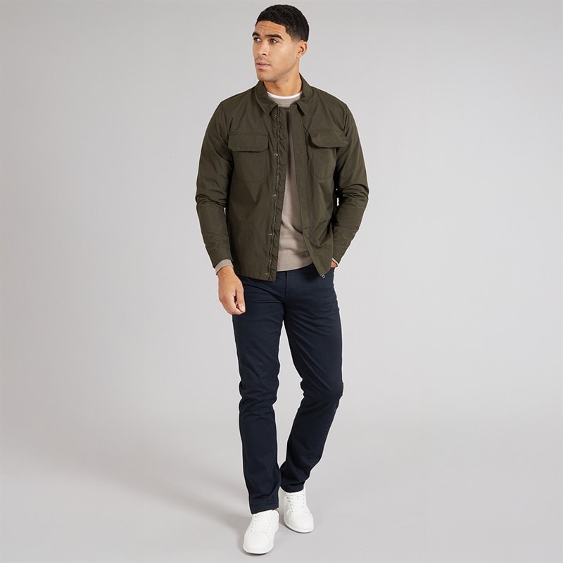 French Connection Herre Teknisk Overskjorte Khaki - Billede 4