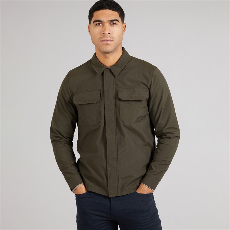 French Connection Herre Teknisk Overskjorte Khaki - Billede 5