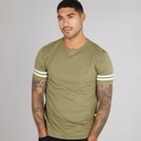 French Connection Herre Arm Stripes T-shirts kakigrøn