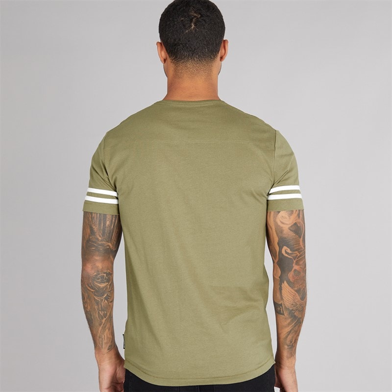 French Connection Herre Arm Stripes T-shirts kakigrøn - Billede 2
