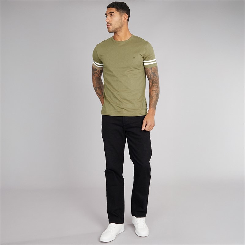 French Connection Herre Arm Stripes T-shirts kakigrøn - Billede 3