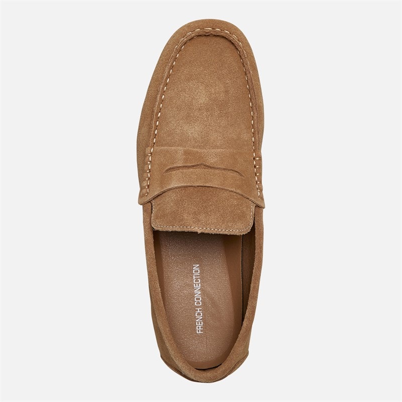 French Connection Herre Suede Driving Hyttesko Brun - Billede 4