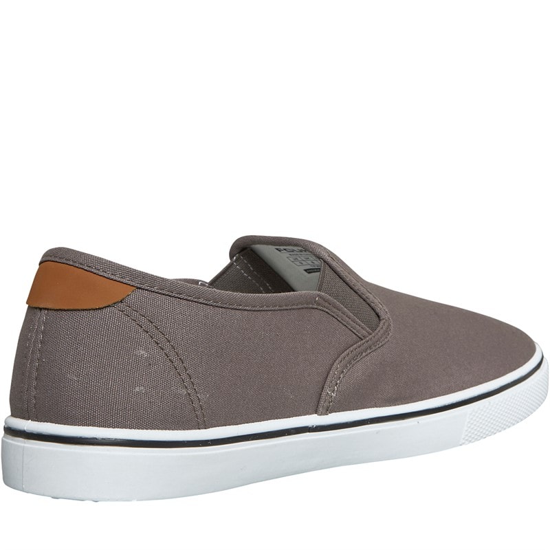 French Connection Herre FCUK Dæk Slip On Canvas Pumper Grå - Billede 5