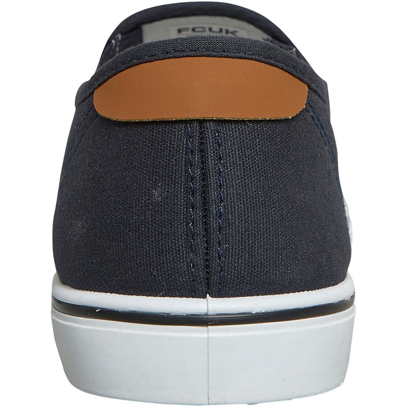 French Connection Herresko FCUK Deck Slip On Canvas Pumps Blå - Billede 3