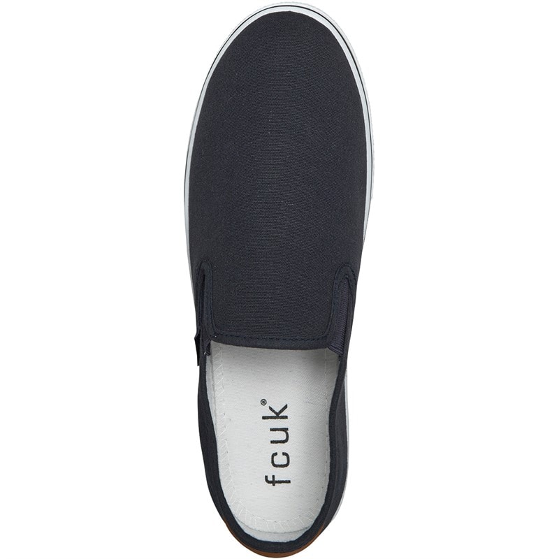 French Connection Herresko FCUK Deck Slip On Canvas Pumps Blå - Billede 4
