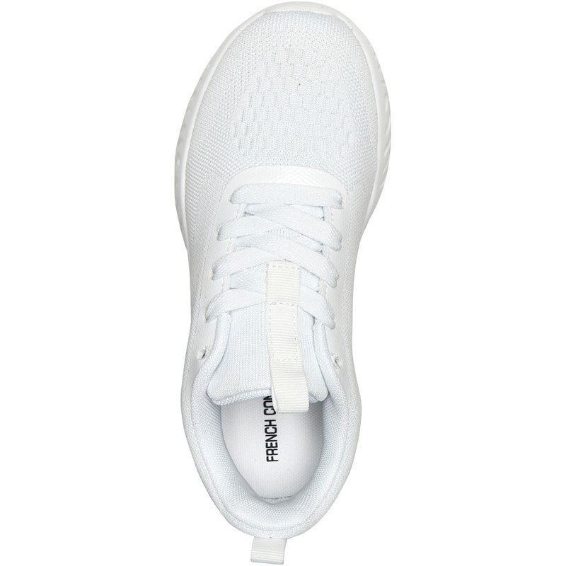 French Connection Hvid Dame V5 Lace Sneakers Mono - Billede 4