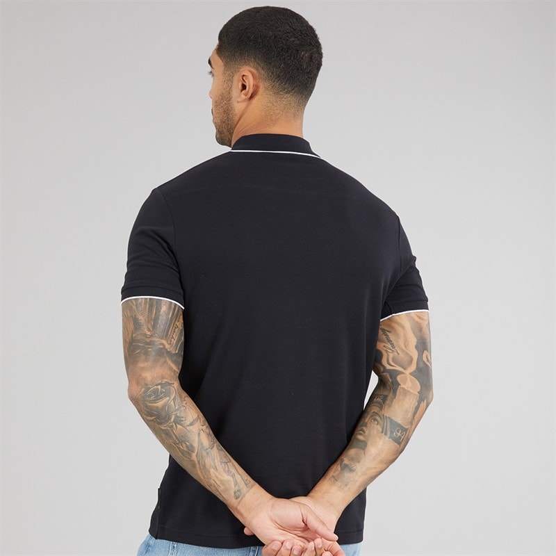 French Connection Herre Pique Polo Skjorte Marine/Hvid - Billede 2
