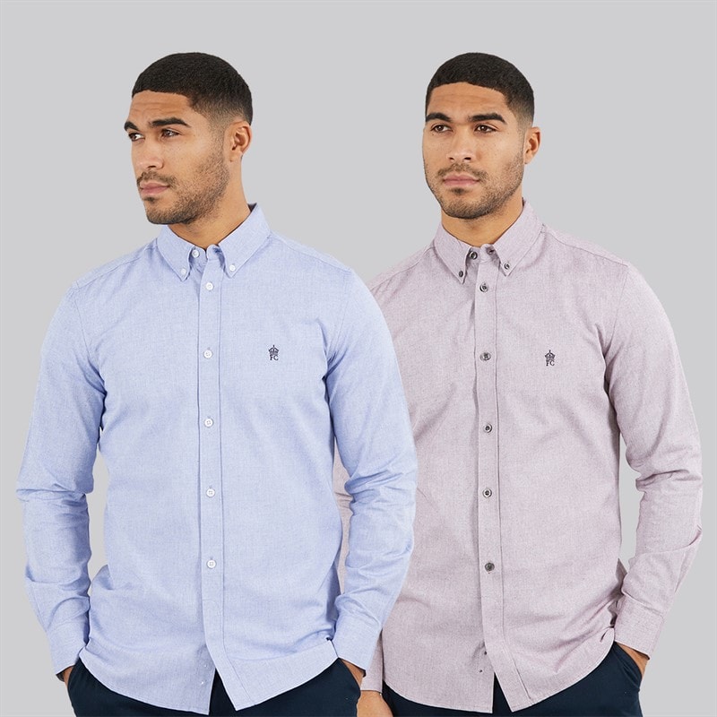 French Connection Herre Oxford Langærmet shirts Flerfarvet