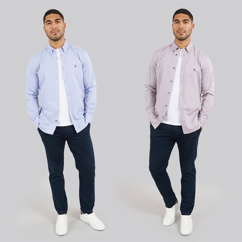 French Connection Herre Oxford Langærmet shirts Flerfarvet - Billede 4