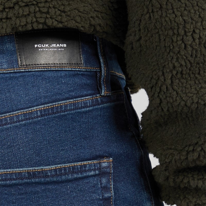 French Connection Herre FCUK Jeans Regular Fit Ind50 Midwash - Billede 3