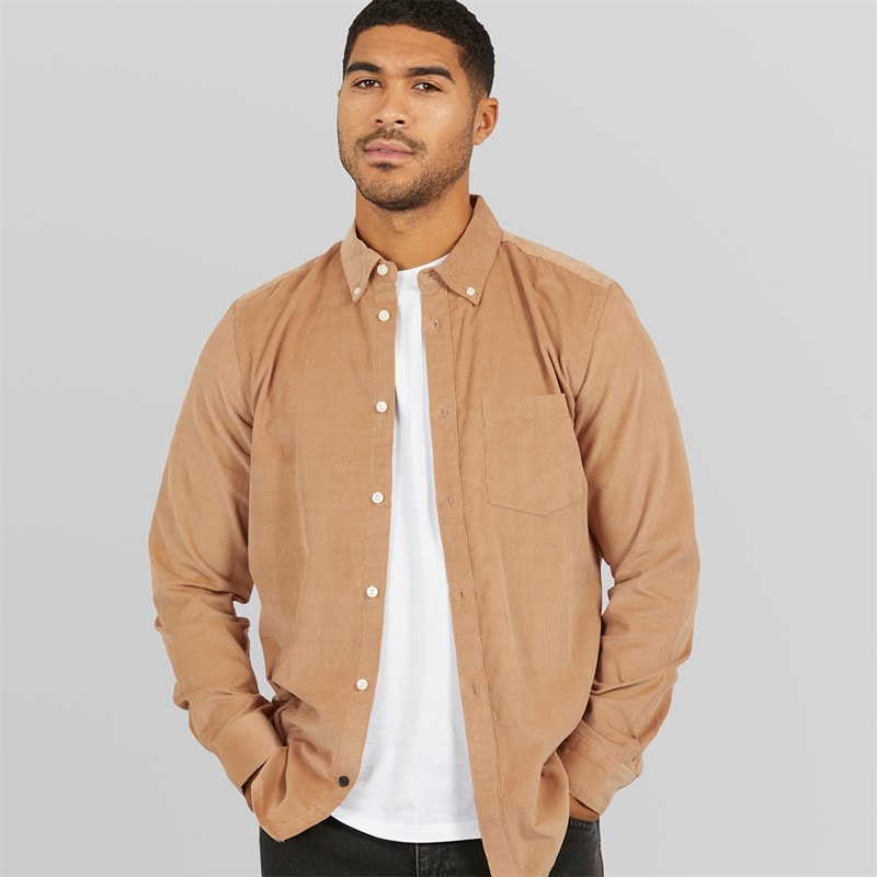 French Connection Herre Langærmet shirts Kamel