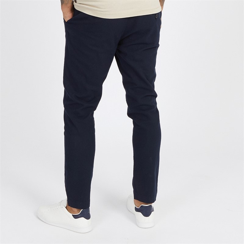 French Connection Herre Drawstring Linen Afslappede bukser Blå - Billede 2
