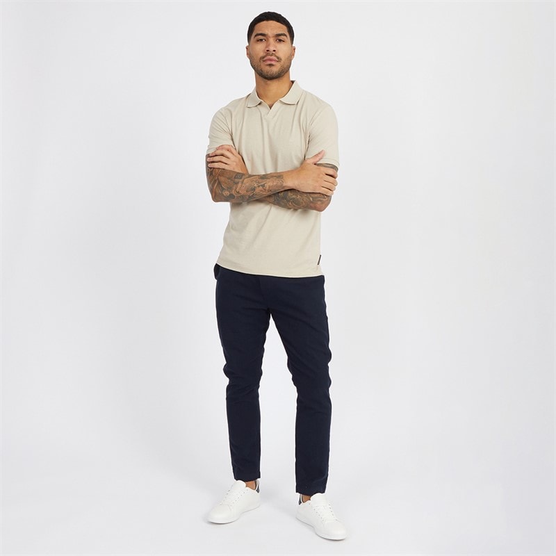 French Connection Herre Drawstring Linen Afslappede bukser Blå - Billede 3