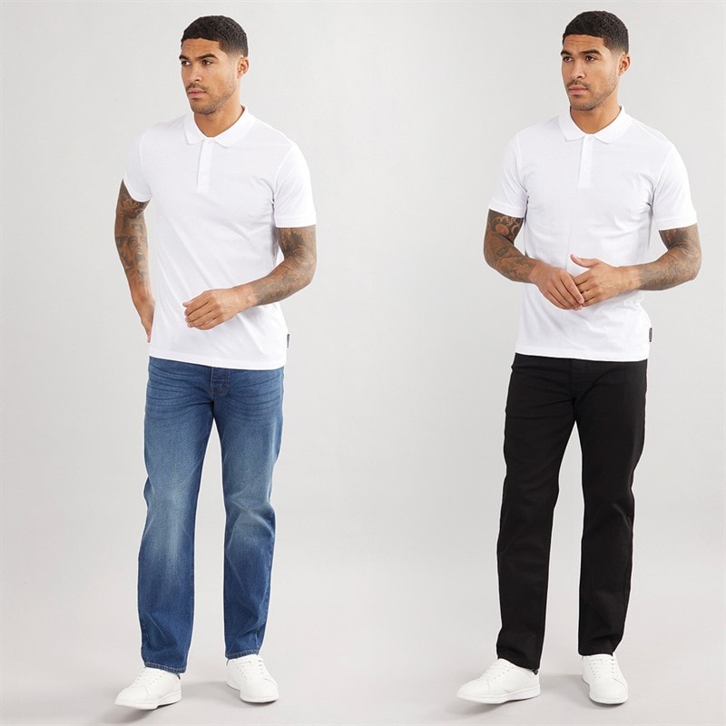 French Connection Herre To pak Straight Fit Jeans IND15 Mørkeblå/BLK01 Sort - Billede 4