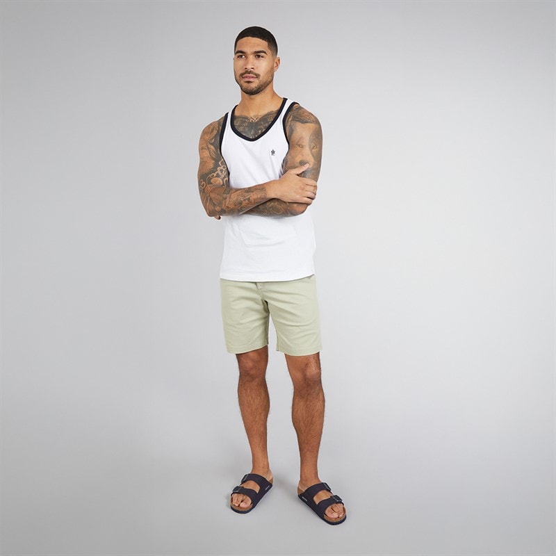 French Connection Herre Ringer Vest Hvid/Marine - Billede 4