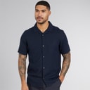French Connection Herre Linen Skjorter med korte ærmer Blå
