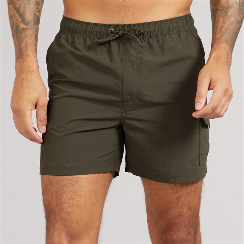 French Connection Herre Svømme Shorts kakigrøn