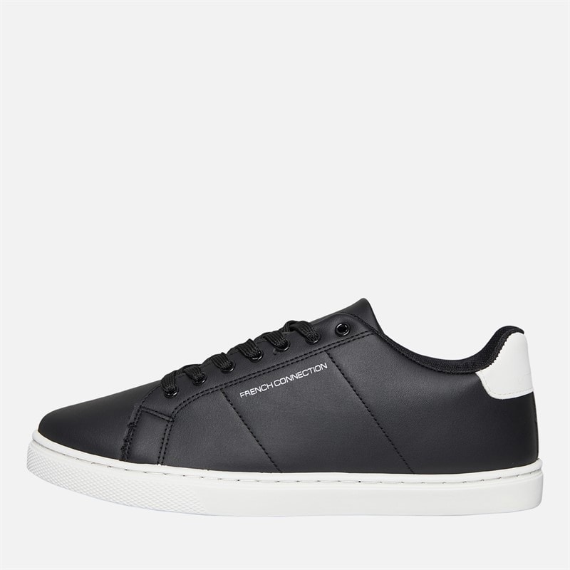 French Connection Herre Contrast Heel Tennis Sneakers Sort