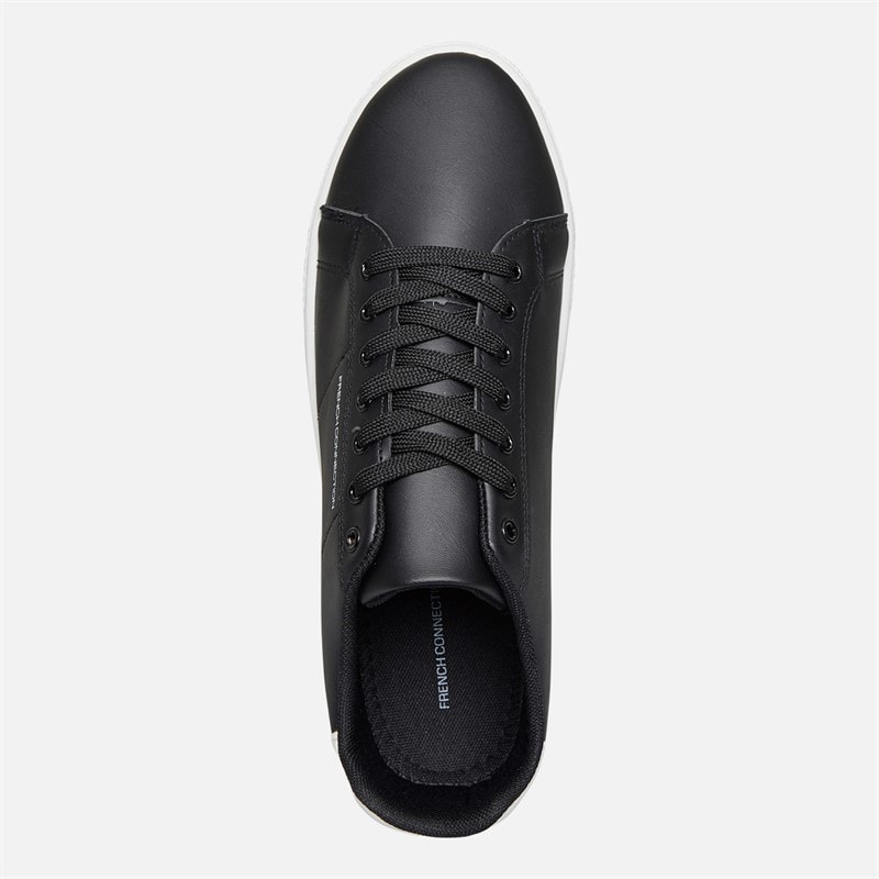 French Connection Herre Contrast Heel Tennis Sneakers Sort - Billede 4