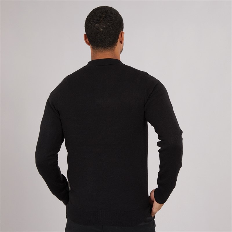 French Connection Herre Cash L/S Polo Shirt Sort - Billede 2