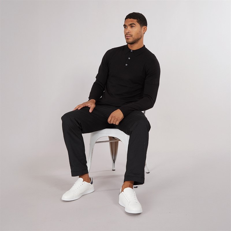 French Connection Herre Cash L/S Polo Shirt Sort - Billede 4