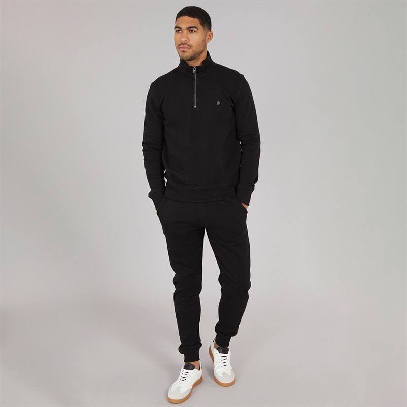 French Connection Herre FC 1 / 2 Zip Træningsdragt Sort