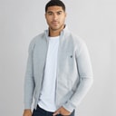 French Connection Herre FC Funnel Sweatshirt Lysegrå Mel / Marine