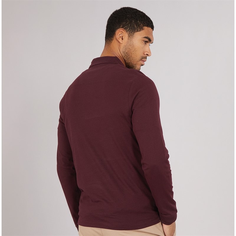French Connection Herre L/S J Polo Skjorte Chateaux/Marine - Billede 2