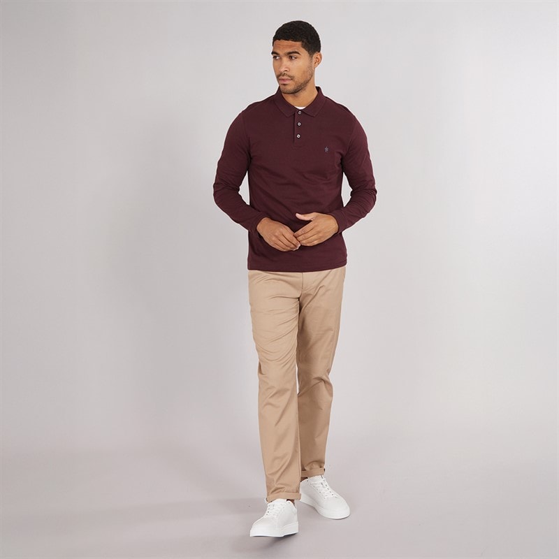 French Connection Herre L/S J Polo Skjorte Chateaux/Marine - Billede 4