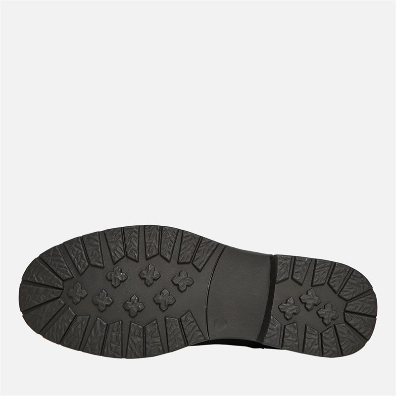 French Connection Herre FC Suede Chelsea Støvler med Knopper Sort Suede - Billede 2