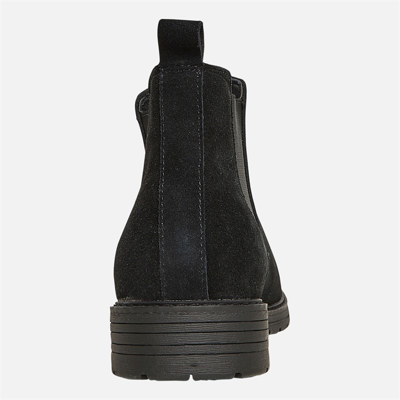 French Connection Herre FC Suede Chelsea Støvler med Knopper Sort Suede - Billede 3