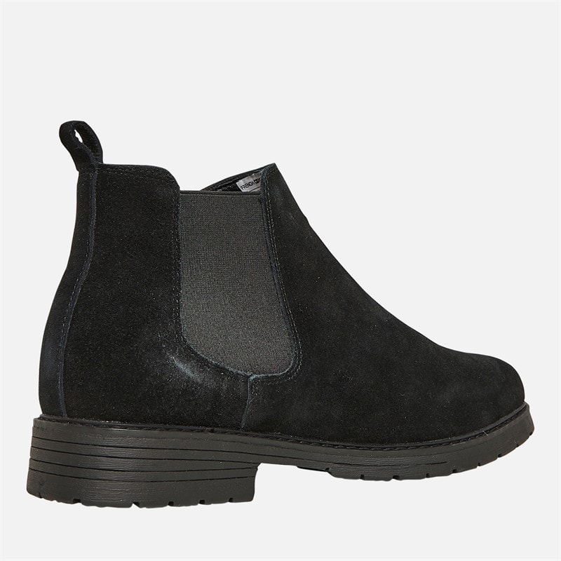 French Connection Herre FC Suede Chelsea Støvler med Knopper Sort Suede - Billede 5