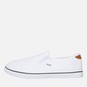 French Connection Herre FCUK Deck Slip On Lærred sko Hvid/Tan At Heel
