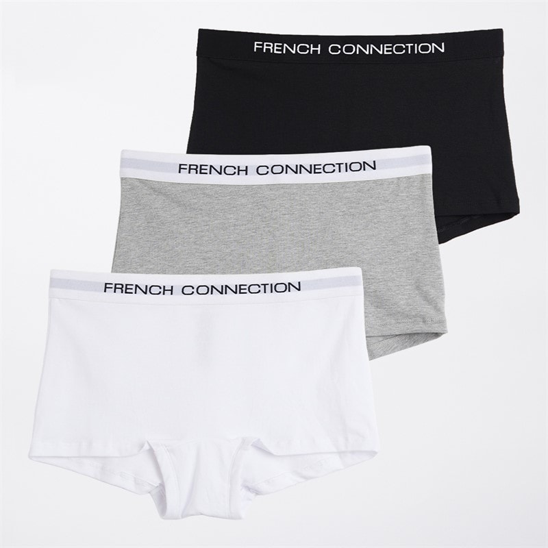French Connection Dame tre pak korte trusser Multi 3 - Billede 3