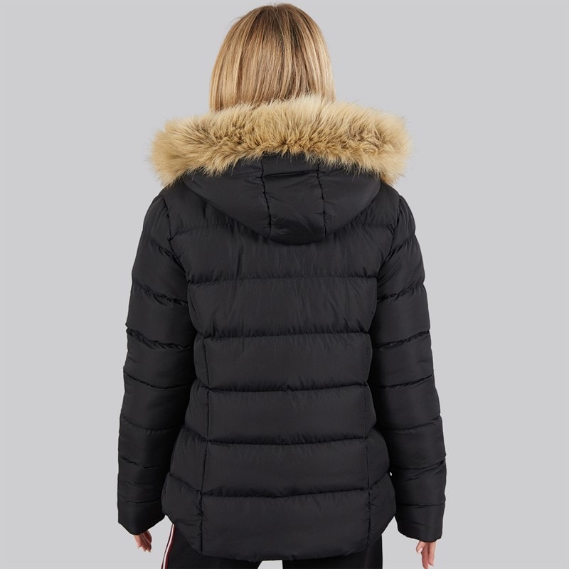 French Connection Dame Row Parka Kort Dunjakke Sort - Billede 2