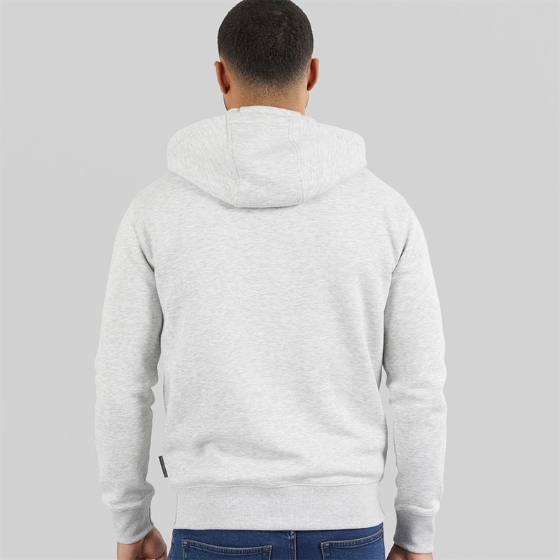 French Connection Herre FC Hættetrøje Lys Grå Melange/Marine Lgt Grey Mel/Marine - Billede 2