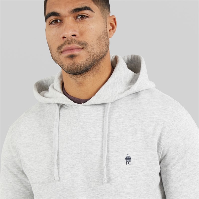 French Connection Herre FC Hættetrøje Lys Grå Melange/Marine Lgt Grey Mel/Marine - Billede 3