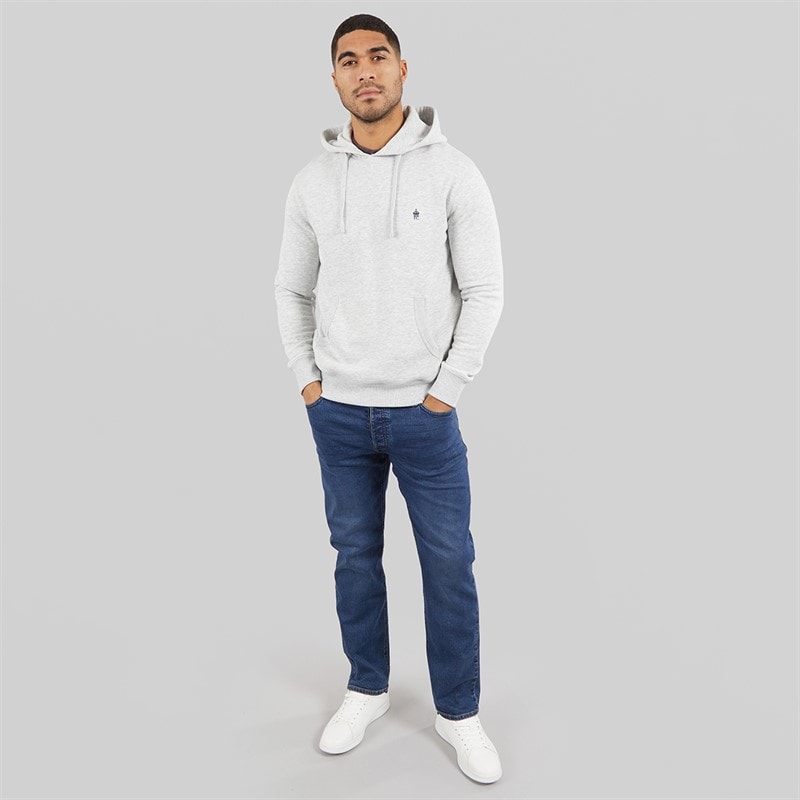 French Connection Herre FC Hættetrøje Lys Grå Melange/Marine Lgt Grey Mel/Marine - Billede 4