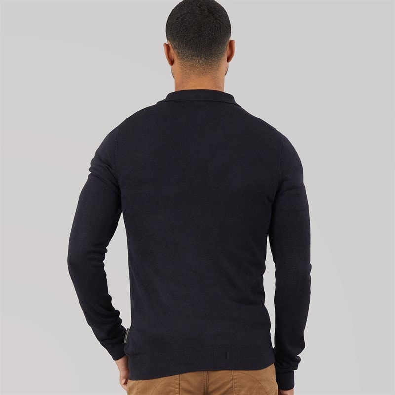 French Connection Herre Cash Langærmet Polo Shirt Marine - Billede 2