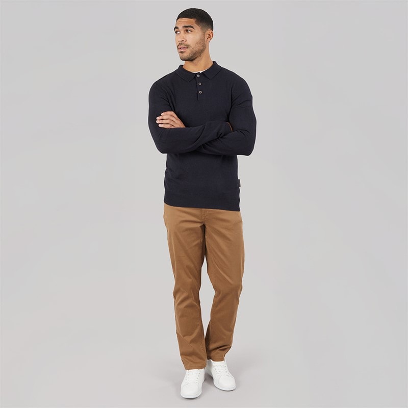 French Connection Herre Cash Langærmet Polo Shirt Marine - Billede 3