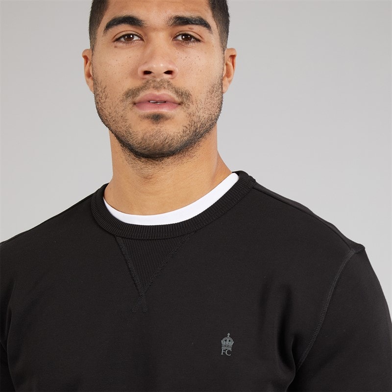 French Connection Herre FC Sweatshirt Sort/Gunmetal - Billede 3