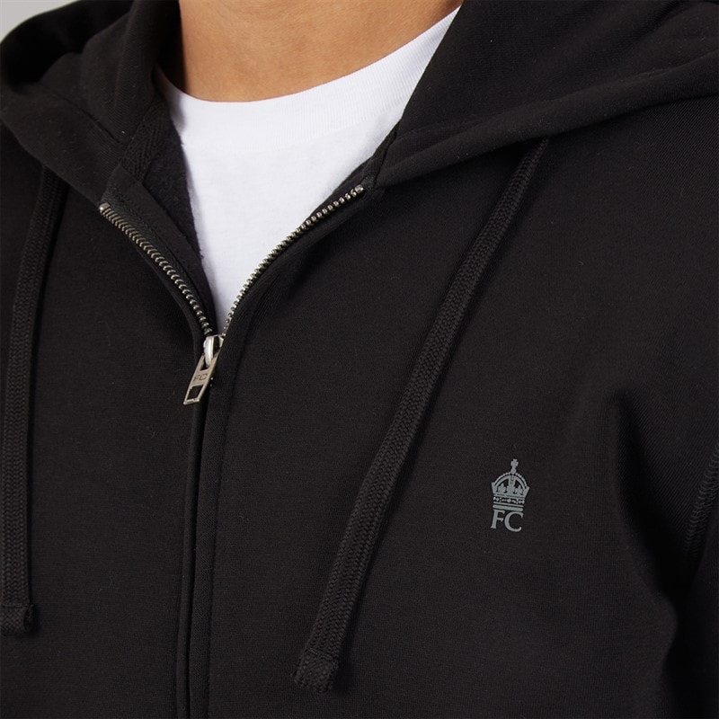 French Connection Herre FC Lynlås Hoodie Sort/Gunmetal - Billede 5
