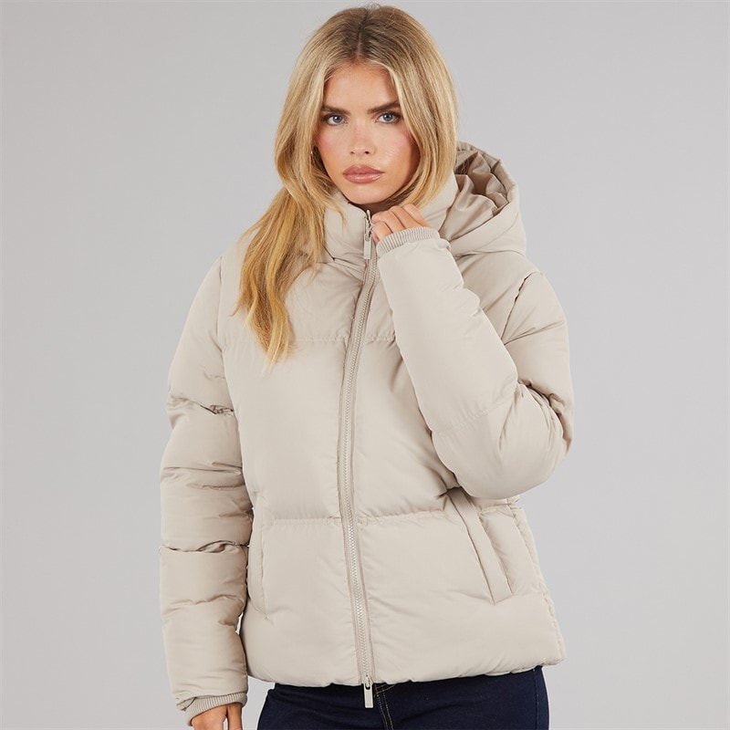 French Connection Dame kort dunjakke Light Taupe - Billede 3