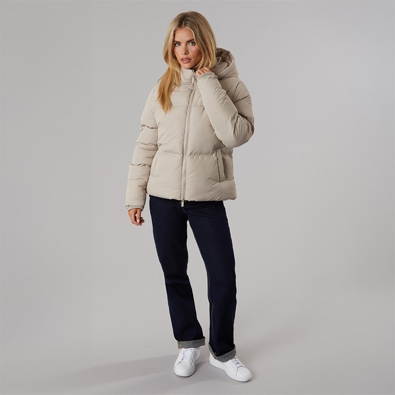 French Connection Dame kort dunjakke Light Taupe - Billede 4