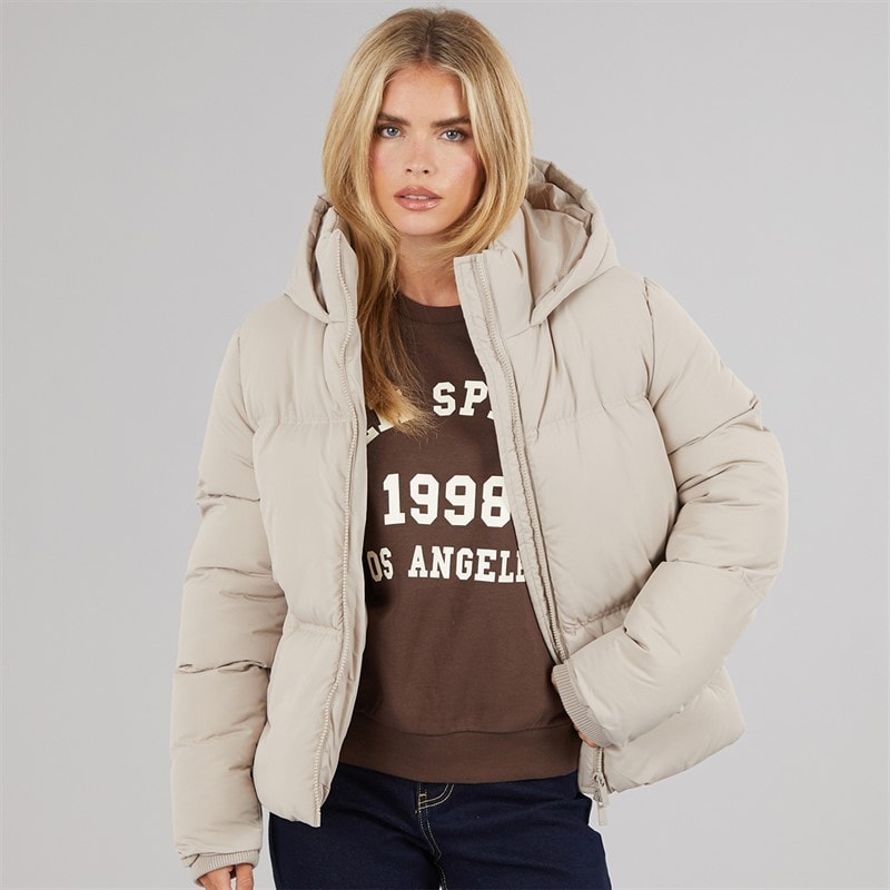 French Connection Dame kort dunjakke Light Taupe - Billede 5