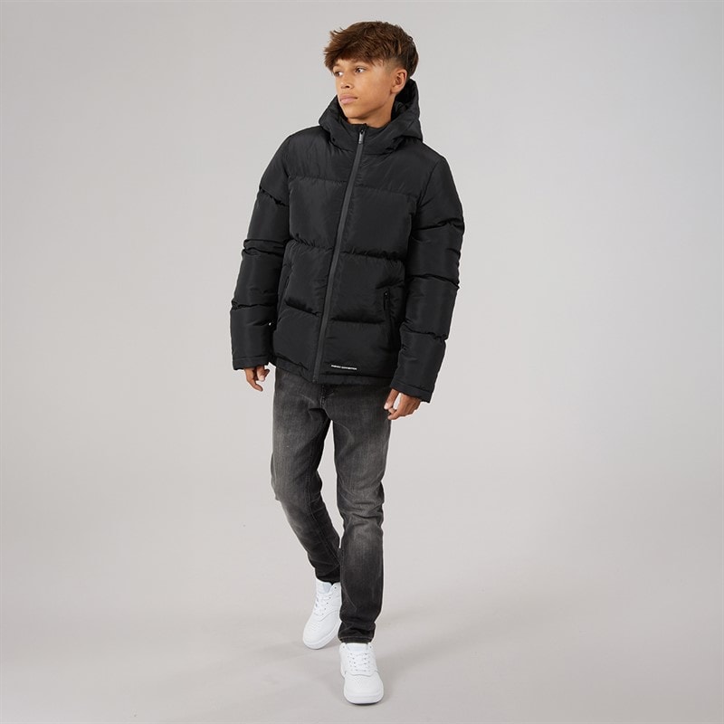French Connection Drenge Række Puffer Jakke Sort - Billede 4